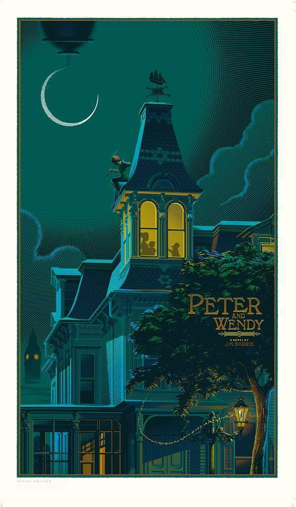 Peter Pan (Variant Litho) by Laurent Durieux, 15.7" X 26.7" Lithograph