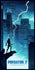 Predator 2 (blue variant) by Matt Ferguson, 18" x 36" Screen Print