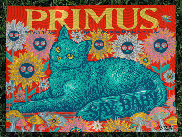 Primus New Orleans 2021 by Todd Slater, 24" x 18" Screen Print