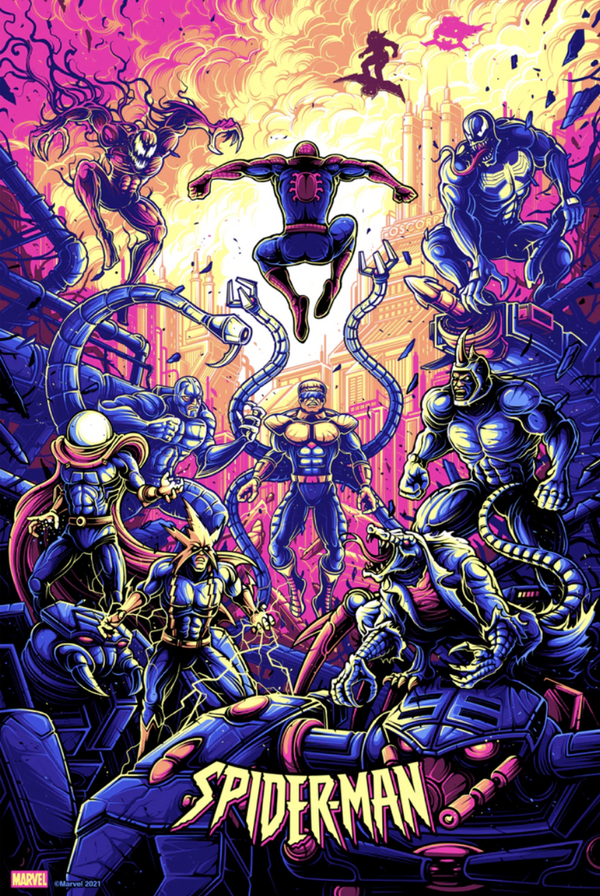 Spider-Man (Variant B) by Dan Mumford, 24" x 36" Screen Print