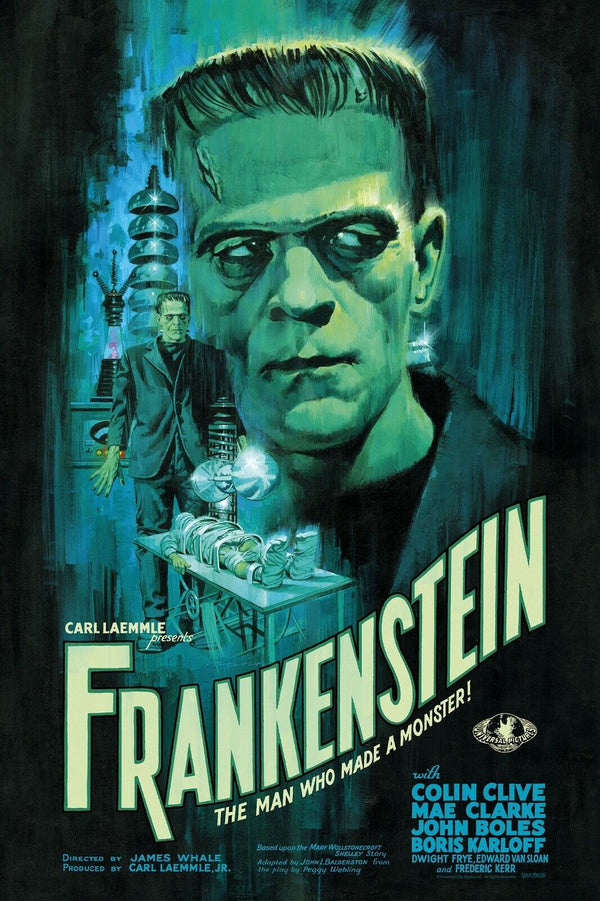 Frankenstein by Paul Mann, 24" x 36" Screen Print