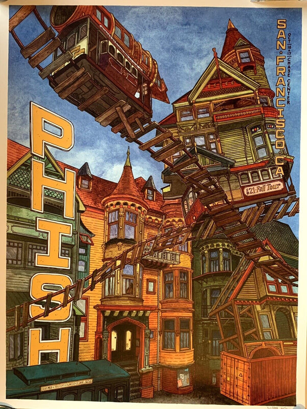 Phish San Francisco 2021 by Landland, 18" x 24" Screen Print