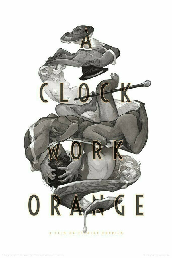 A Clockwork Orange (Variant) by Wylie Beckert, 24" x 36" Screen Print