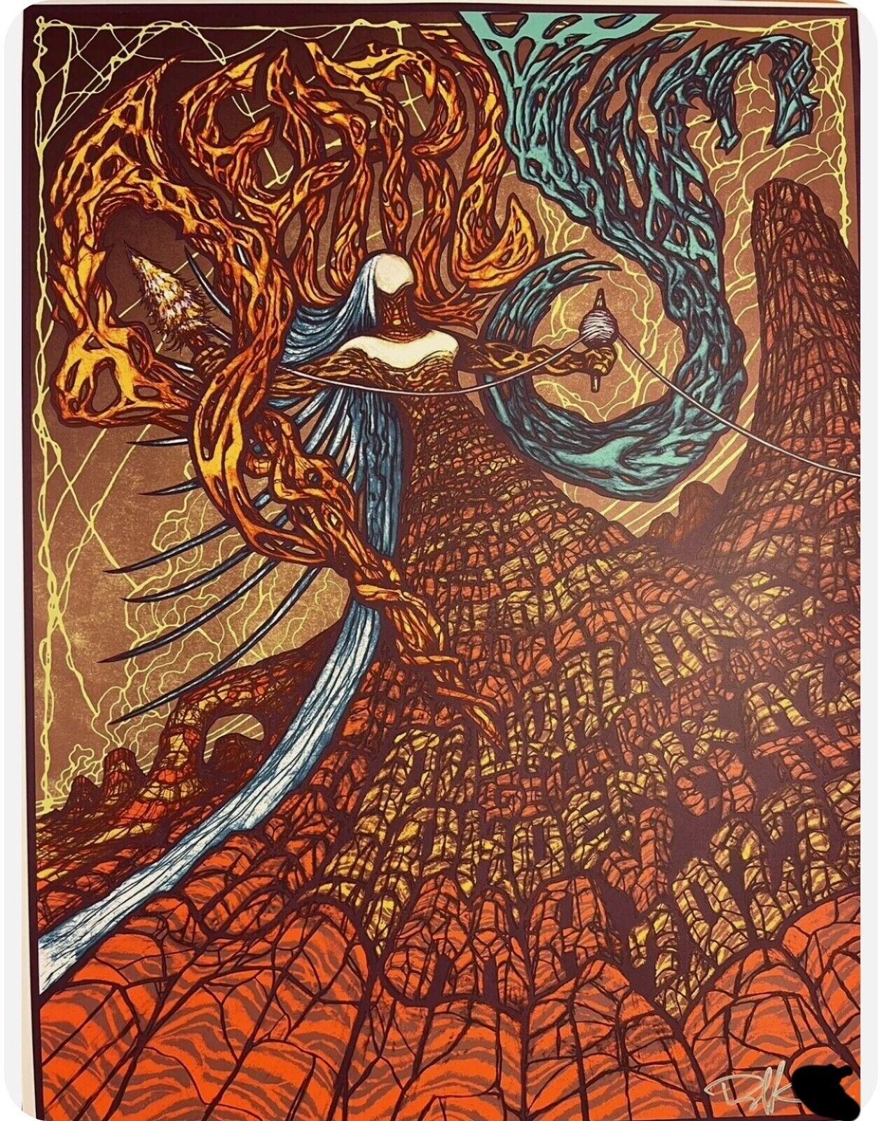 Pearl Jam Phoenix 2022 by Brad Klausen, 18" x 24" Screen Print