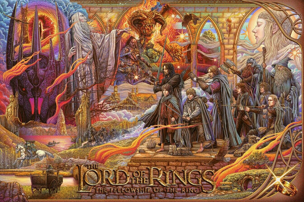 Lord of the Rings: The Fellowship of the Ring by Ise Ananphada, 36" x 24" Screen Print
