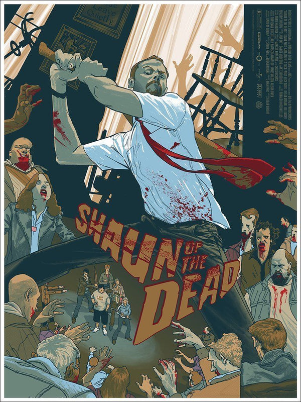 Shaun of the Dead by Rich Kelly, 18" x 24" Screen Print