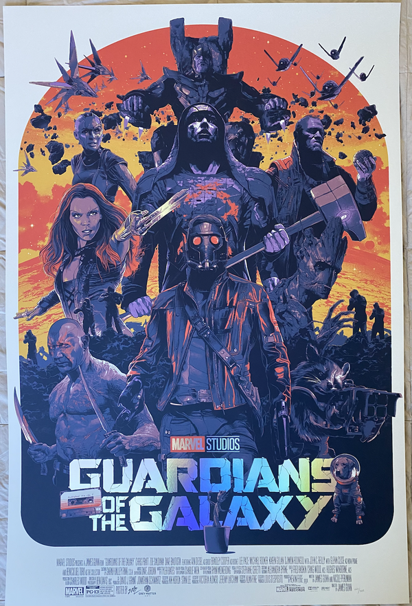 Guardians of the Galaxy Foil by Gabz, 24" x 36" Screen Print