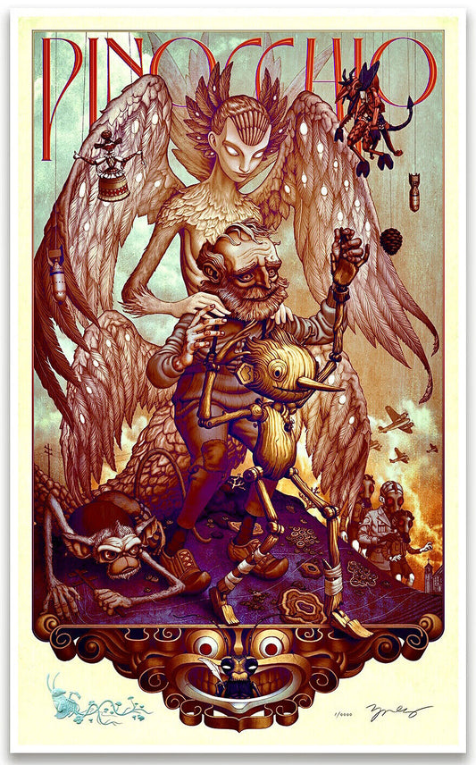 Pinocchio by James Jean, 20.5" x 33.5" Fine Art Giclee