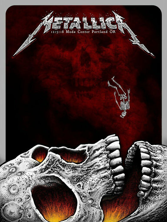 Metallica  Portland 2018 by Emek, 18" x 24" Screen Print