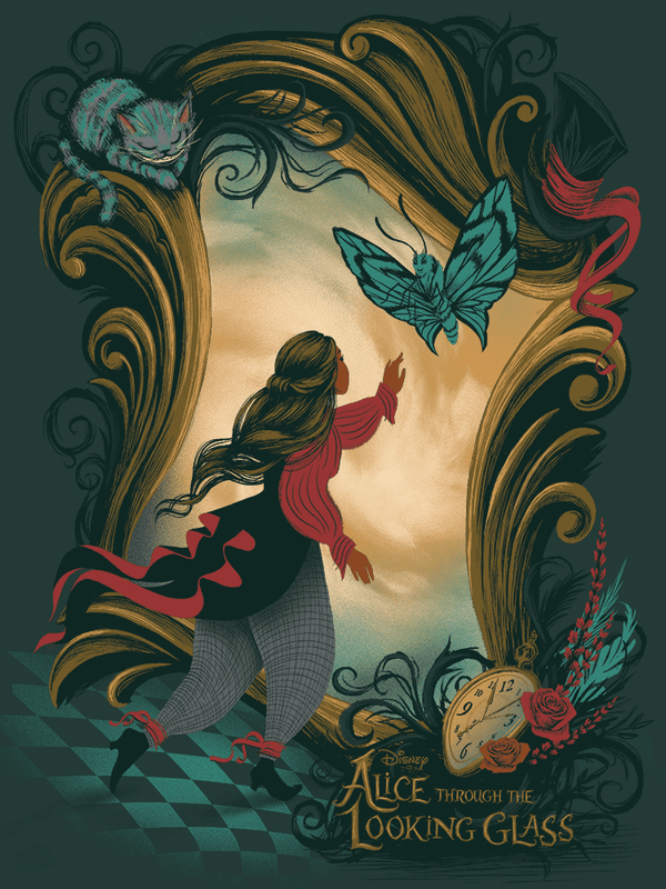 Alice Through the Looking Glass by Stacey Aoyama, 18" x 24" Screen Print