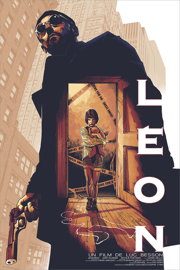 Leon: The Professional (Variant) by Barret Chapman, 24" x 36" Screen Print
