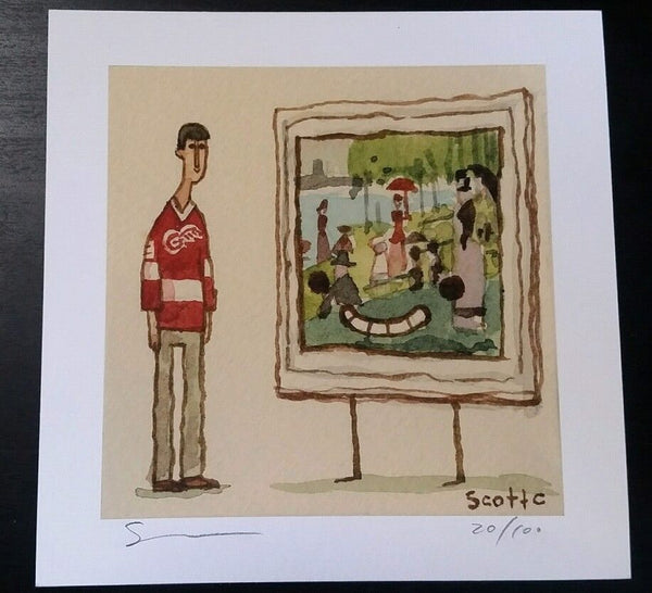 Ferris Bueller's Day Off by Scott Campbell, 4.75" x 4.75" Fine Art Giclee