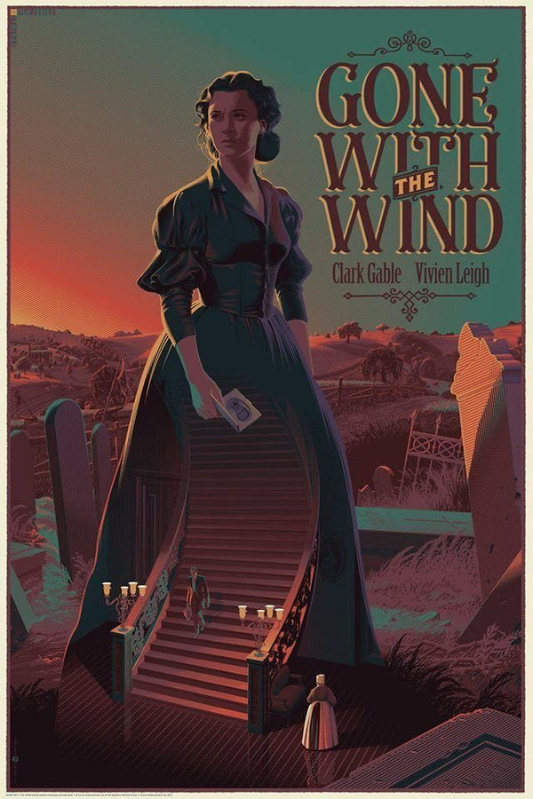 Gone with the Wind (Variant) by Laurent Durieux, 24" x 36" Screen Print