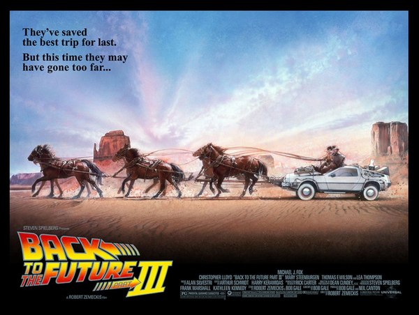 Back to the Future III by Drew Struzan, 24" x 18" Screen Print