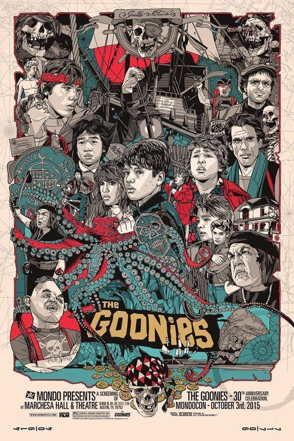 The Goonies by Tyler Stout, 24" x 36" Screen Print