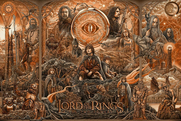 Lord of the Rings: The Two Towers (Variant) by Ise Ananphada, 36" x 24" Screen Print