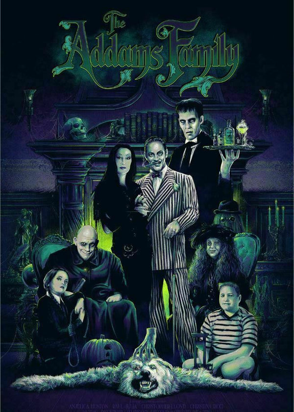The Addams Family by Vance Kelly, 24" x 36" Screen Print