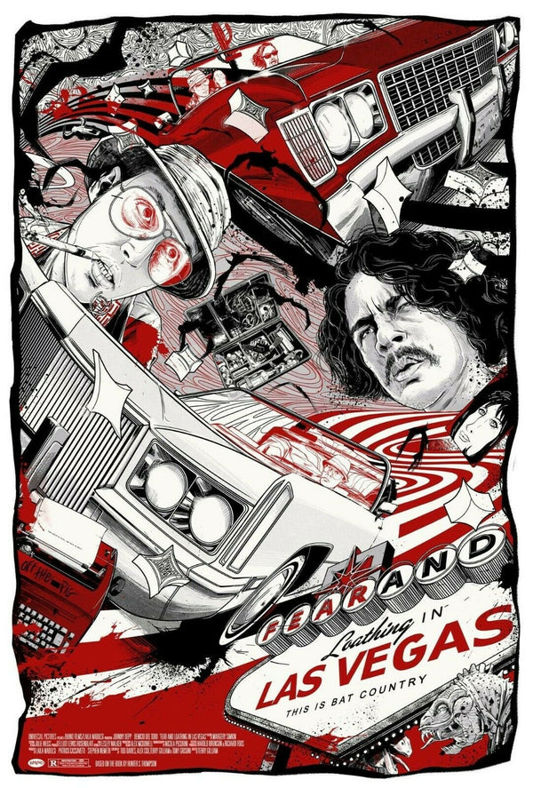 Fear and Loathing in Las Vegas (Steadman Variant) by Cesar Moreno, 24" x 36" Screen Print