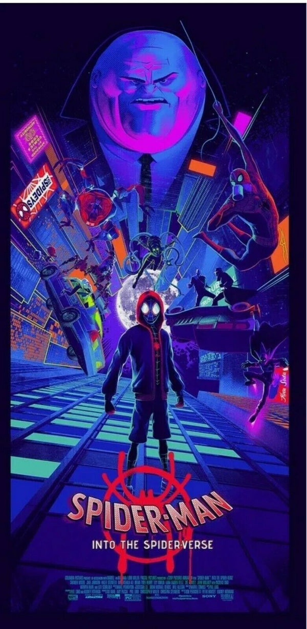 Spider-Man: Into the Spider-verse (GID) by Juan Ramos, 18" x 36" Screen Print