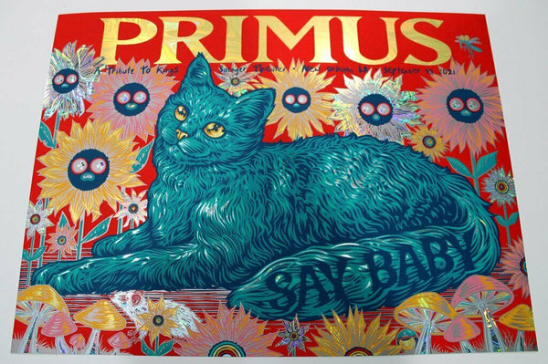 Primus New Orleans 2021 Foil by Todd Slater, 24" x 18" Screen Print
