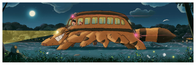 My Neighbor Totoro Catbus B By Pablo Olivera | Movie Poster | Fine Art ...