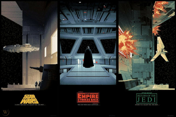 Star Wars (Trilogy Set) by Matt Ferguson, 12" x 24" Screen Print