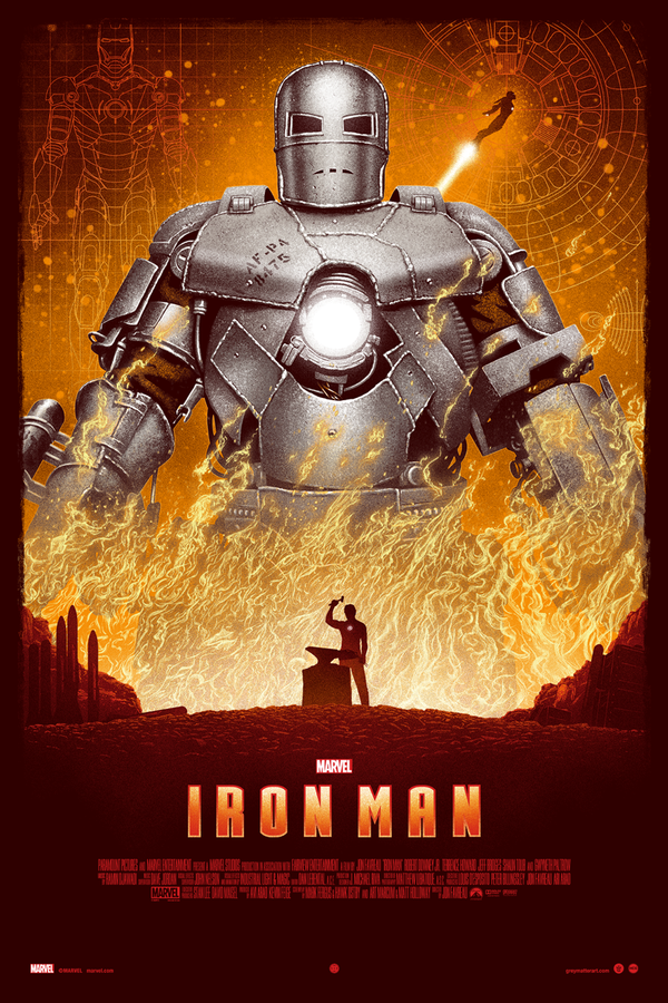Iron Man by Marko Manev, 24" x 36" Screen Print