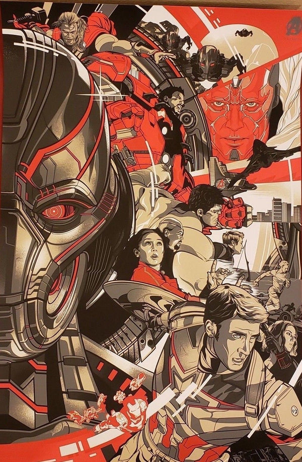 Avengers: Age of Ultron by Vincent Aseo, 24" x 36" Screen Print