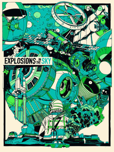 Explosions in the Sky Austin 2016 by Tyler Stout, 18" x 24" Screen Print