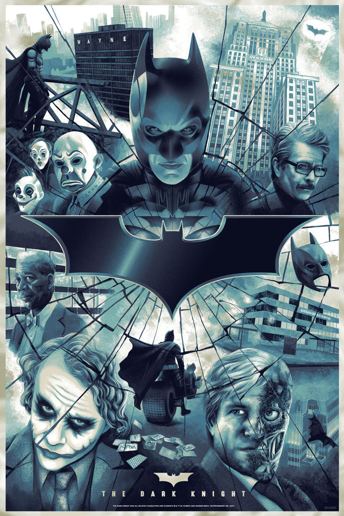 Batman by Bella Grace, 24" x 36" Screen Print