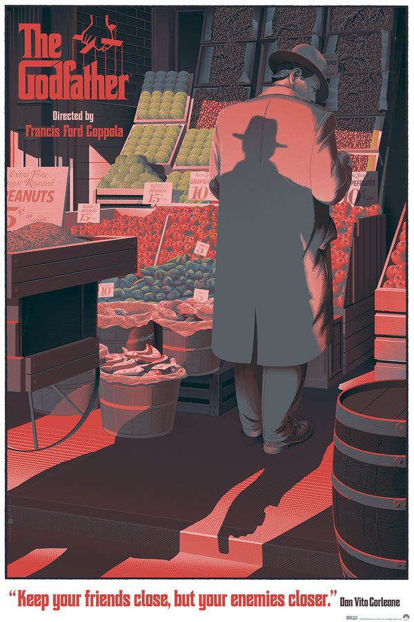The Godfather (variant) by Laurent Durieux, 24" x 36" Screen Print