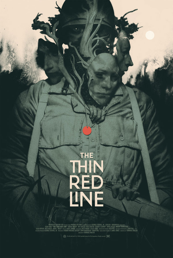 Thin Red Line by Joao Ruas, 24" x 36" Screen Print