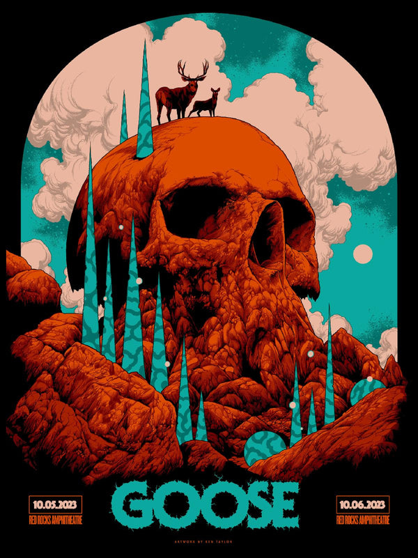 Goose Red Rocks 2023 by Ken Taylor, 18" x 24" Screen Print