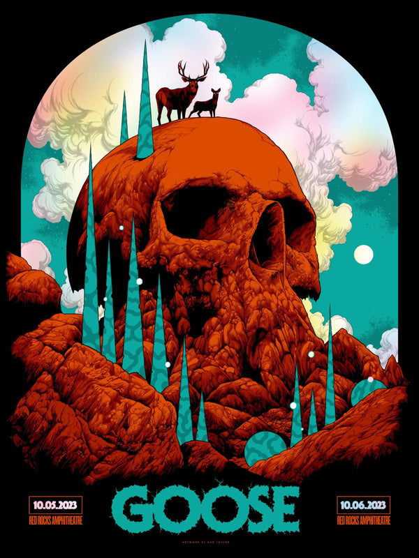 Goose Red Rocks 2023 (Foil) by Ken Taylor, 18" x 24" Screen Print