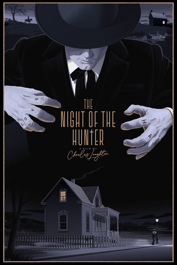 The Night Of The Hunter by Laurent Durieux, 24" x 36" Screen Print