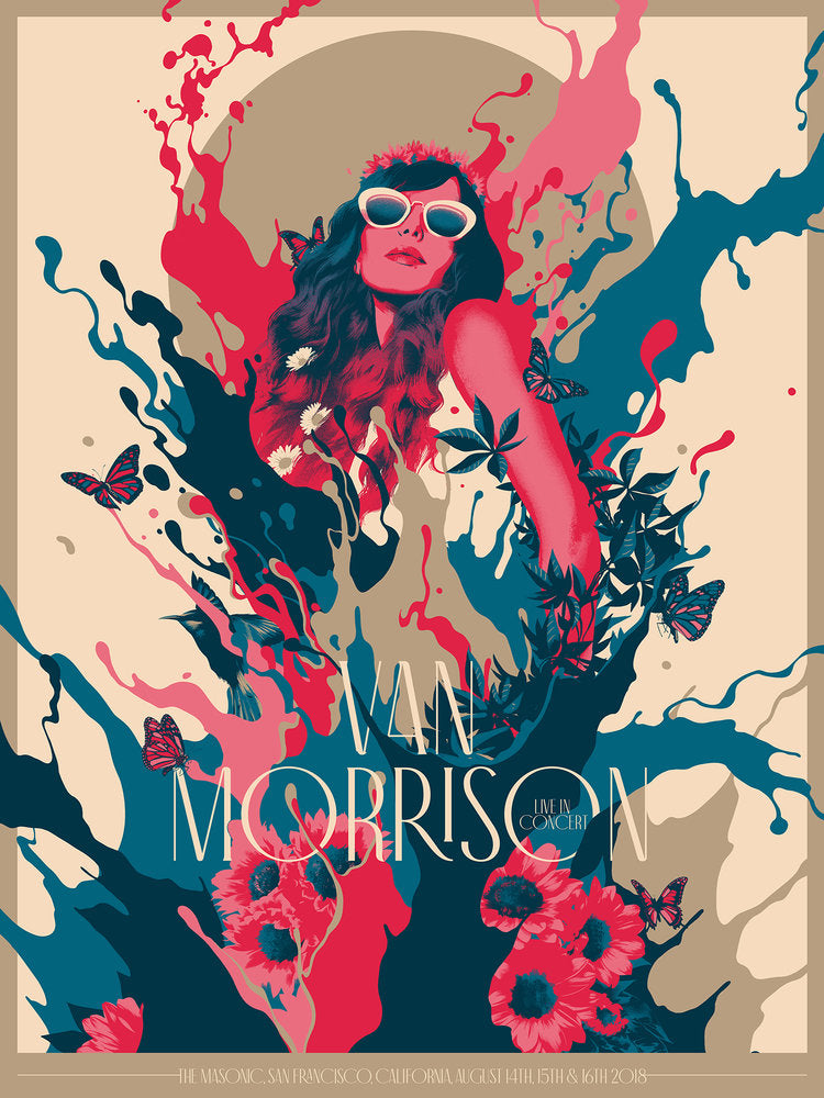 Van Morrison San Francisco 2018 by Matt Taylor, 18" x 24" Screen Print