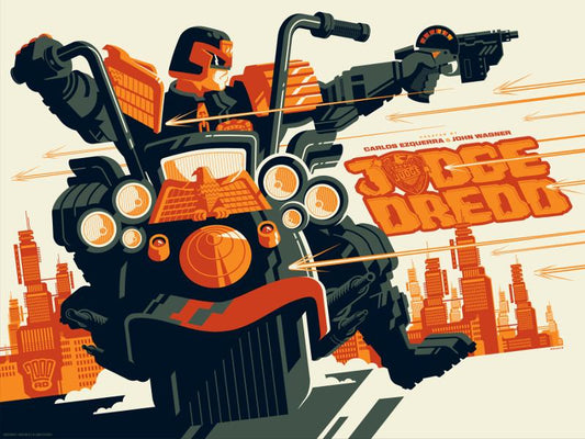 Judge Dredd by Tom Whalen, 18" x 24" Screen Print