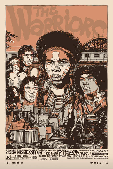 The Warriors (Variant) by Tyler Stout, 16" x 24" Screen Print